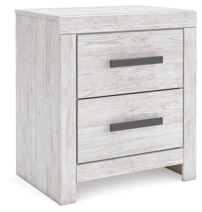 Cayboni Full Panel Bed with Mirrored Dresser