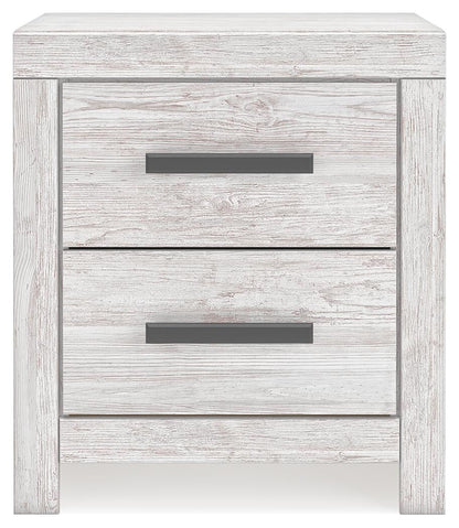 Cayboni Full Panel Bed with Mirrored Dresser