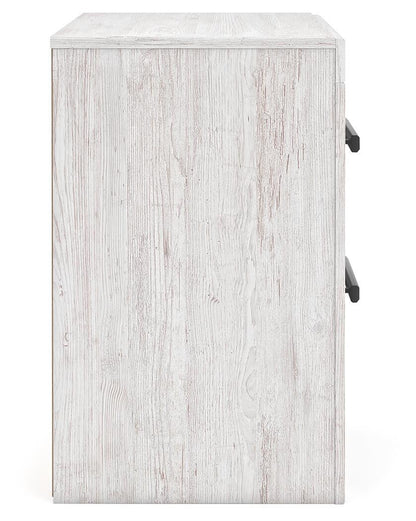Cayboni Full Panel Bed with Mirrored Dresser
