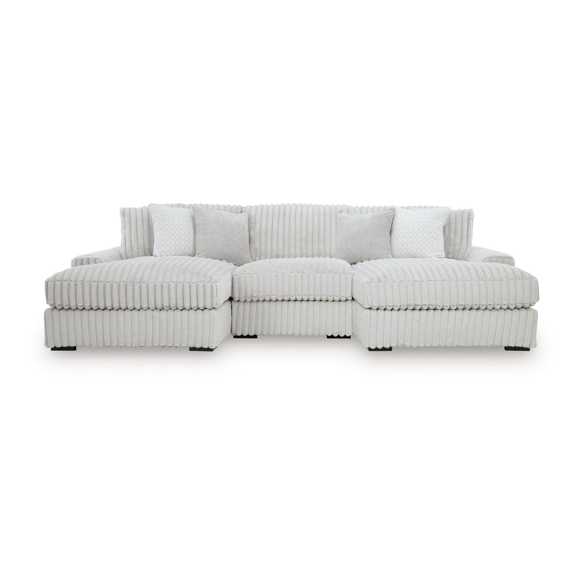 Stupendous 3-Piece Sectional with Double Chaise