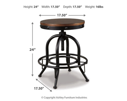 Valebeck Swivel Barstool (2/CN)