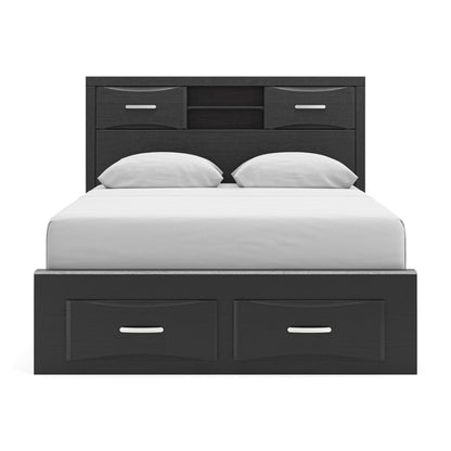 Stabotta Queen Bookcase Bed with Storage